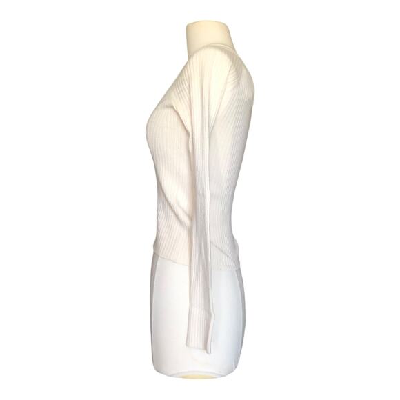 L Space Camryn Top Ivory Ribbed Sweater Long Sleeve Women's Size Small NWT - Picture 8 of 16